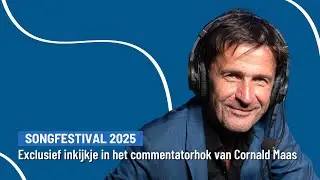 Exclusief inkijkje in het commentatorhok van Cornald Maas - Songfestival 2025 (Televizier.nl)