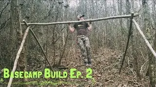 Bushcraft Shelter Framework - Bushcraft Basecamp Build Ep. 2