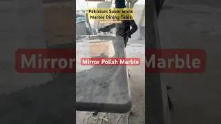Mirror Polish Pakistani Super White Marble Dining Table Top(Contact 01751095591) #marblediningtable