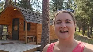 Camping at BLUE BELL CAMPGROUND - Cabin & Campsite Tour, Custer State Park, Black Hills, SD