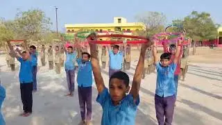 Ring Excercise ⭕ Mass pt School Drill Indi school vijayapura #excerise #masspt #physicaleducation 