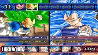 VEGETA SSGSS FASE 3 TEAM vs VEGETA SSJ 3 BLUE TEAM | DRAGON BALL Z BUDOKAI TENKAICHI 3