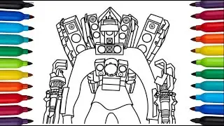Skibidi Toilet TITAN SPEAKERMAN BOSS Coloring Pages | How to color Titan Speakerman | NCS Music #66