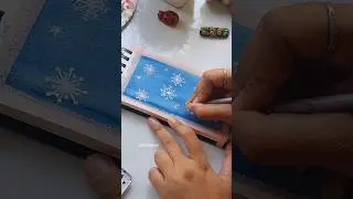 Easy Snowflake Painting | Painting Ideas for Winter Season #artshorts #watercolor #paintingtutorial