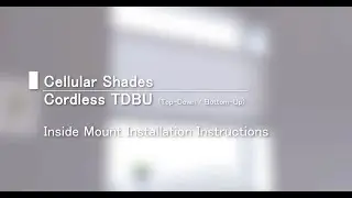 Veneta&trade; Cellular Cordless TDBU IM Installation