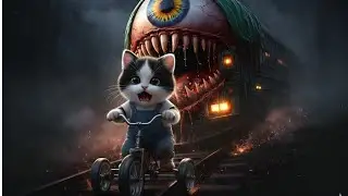 Baby Kitten Escapes Horror Train! | Fruit Garden Adventure Turns Scary