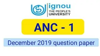 ANC - 1 december 2019 question paper