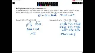 6.5 Operations with Radical Functions