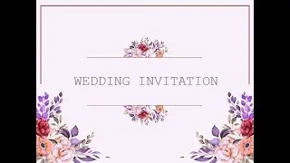 Animated Wedding Invitation Video | Free Wedding invitation video 102 | Free & Blank