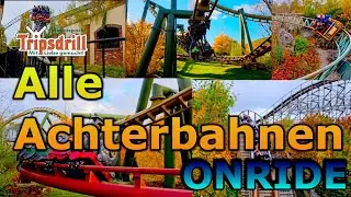 Onride: Alle Achterbahnen in Tripsdrill l POV l 4K