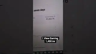 1 View - Earning 1400 inr | Youtube Cpm Live Method - financial Tech