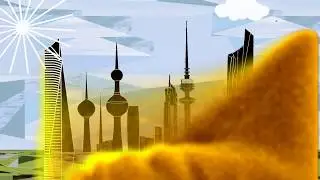 Kuwait City, 3ds Max, Krakatoa Rendered Sand