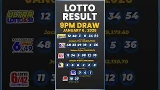 9pm PCSO Lotto Result Today 6/58, 6/49, 6/42, 6D, 3D, 2D | January 6, 2026 #lotto