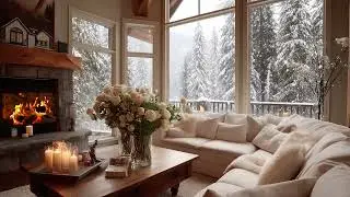 (No Ads) Cold Wind Outside, Warm Piano Inside | Winter Ambience