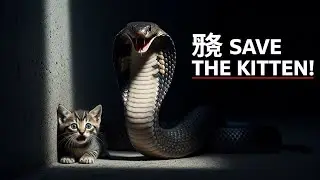 😱 OMG! Tiny Kitten Trapped with a Deadly Snake 🐍 | Shocking Rescue Story😳