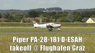 Motorflug Graz Piper PA-28-181 Archer II takeoff @ Flughafen Graz | D-ESAH