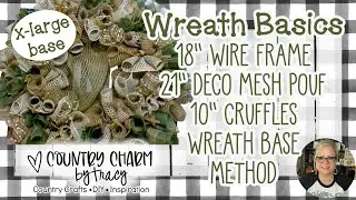 [WREATH BASICS] - 🌿 How I put Deco Mesh on an X-LARGE 18-inch Wire with 21