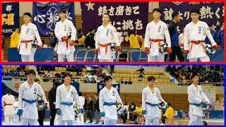 本大会男子団体組手決勝戦 浪速 福井工業大学附属福井 第39回桃太郎杯全国高等学校空手道錬成大会