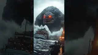 What would you do? 😨 Follow for part 2 🌊👹#SeaMonsterAttack #AIVideo #BoatWreck #OceanHorror