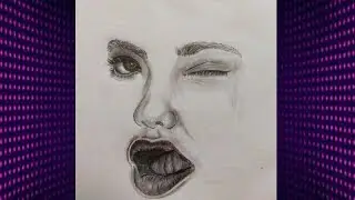 How To Draw Realistic Girls Face fast | 2019