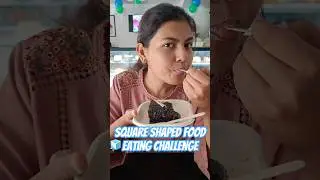 Eating Only Square Shape Food For A Day🤯 | 24 Hours Square Food Challenge #shorts #ashortaday