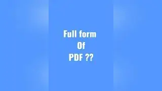 Only 10% People knows Full form of PDF // Abbreviations //