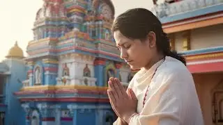 Divine Chants of Shiva, Vishnu, and Narayani: Sacred Temple Scenes and Celestial Landscapes