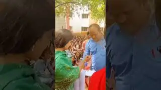 YS.Bharathi Garu at Venkatappa Memorial School❤️🙇 #ysbharathireddy#god#school#shorts#love#people