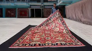Shamsher Gul &ndash; 8x10 Red Kerman Handmade Area Rug