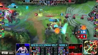[Highlights] H2K Gaming vs Elements EU LCS Spring 2015 W4D1   H2K vs EL