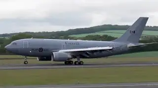RCAF Airbus CC-150 Polaris landing at Glasgow Prestwick Airport, PIK