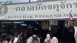 Nyobain Somtam dan Mango Sticky Rice  di Chatuchak Weekeng Market, Bangkok, Thailand #live