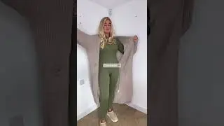Green jumpsuit and beige cardigan outfit#fashion #outfitinspo #style #jumpsuit