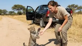 Desperate Leopard Cub’s Cries Uncover Pregnant Mother in Distress