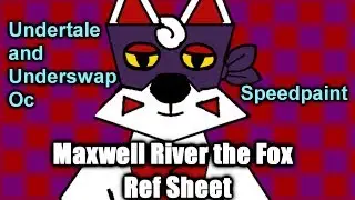 Maxwell River Fursona Thief Japanese White Fox Ref Sheet Speed paint (Undertale/Underswap AU OC)