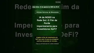 🧐👉 IA da NODO na Rede Sui: O Fim da Perda Impermanente para Investidores DeFi? #QixNewsCrypto