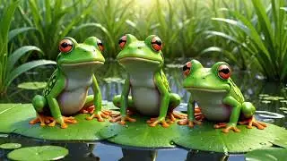 🐸🌞💦Frogs Croak in the Morning Dew &mdash; Fun Pond Dance and Nature Song for Kids!