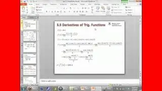 (46:18) UPenn Math 103 Производные тригонометрических функций