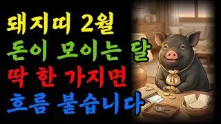2월 돼지띠 막히던 돈길 풀리는 순간이 옵니다 그냥 지나치지 마세요
