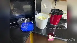 Minijoy Hot Air Popcorn Maker Review. Electric popcorn machine- snacks in 5mins-oil free popcorn