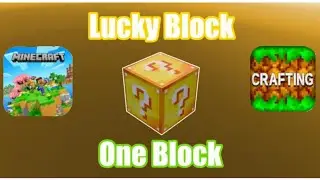 Minecraft+crafting and building lucky one block|| lucky one block minecraft pe