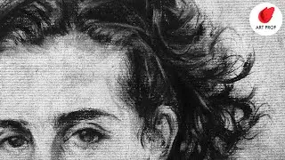 Real Time Portrait Demo: Drawing Hair in Charcoal for Self-Taught Artists