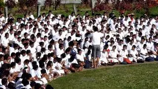 Tonga College school song with dance instructor