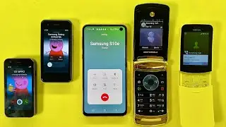 Calls Without Interruption on Samsung S10e/ S24Ultra, Motorola RAZR V8, Nokia 8110 | Incoming Call 