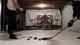Shooting in The HockeyShot basement Setup *Uncut*