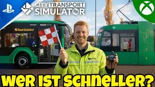 🚍BUS vs. TRAM🚉 Wer gewinnt den Sprint durch die Stadt?!⏱️ | CITY TRANSPORT SIMULATOR Test