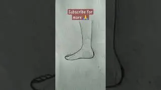 How to draw foot easy 🦶#shorts#drawing#art#viral