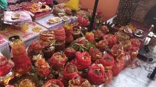 कामाख्या मंदिर बड़साला में माता भागवत के सातवें दिन की तैयारियाँ