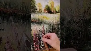 Peindre à l'huile, rivière en Normandie 