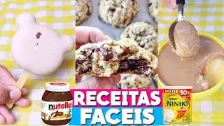 RECEITAS FÁCEIS DE LEITE NINHO E NUTELLA❤️ Cookie, brigadeiro e picolé😍